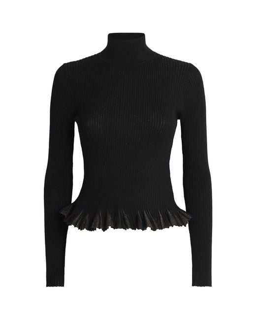 Ulla Johnson Black Ruffle-Detail Yulia Top
