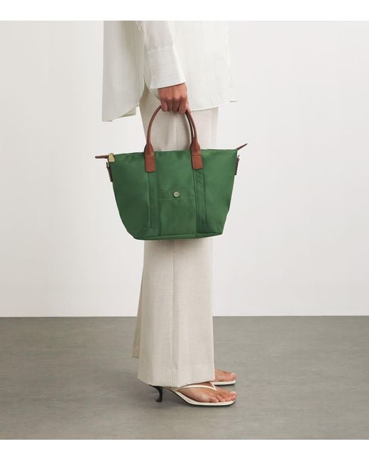 Harrods Green Grab Nylon Tote Bag