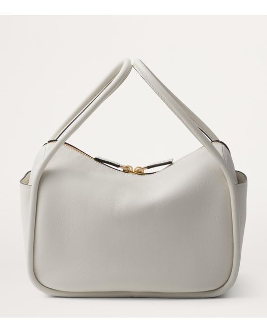 Prada Gray Leather Darling Top-Handle Bag