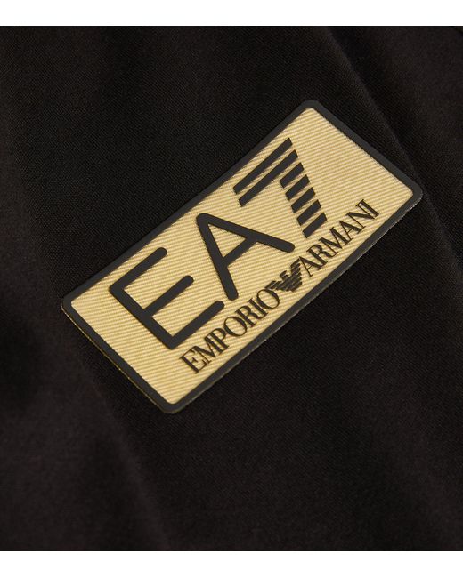 EA7 Black Logo Plaque T-shirt for men