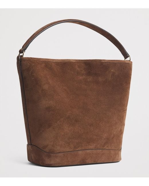 Sandro Brown Suede Tangoso Bucket Bag