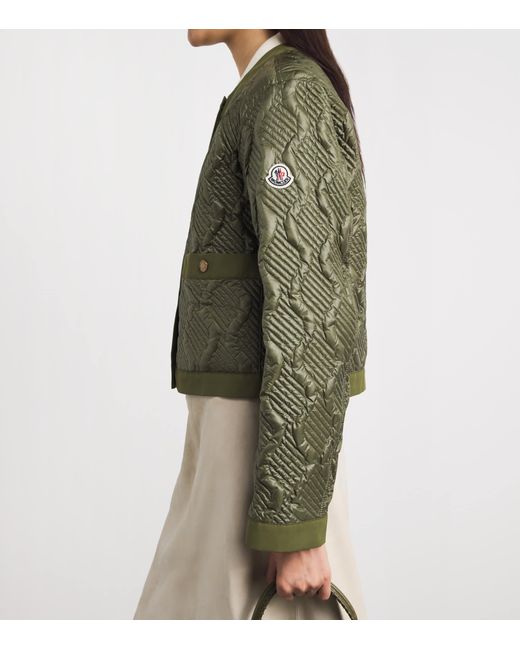 Moncler Green Down Libellule Jacket