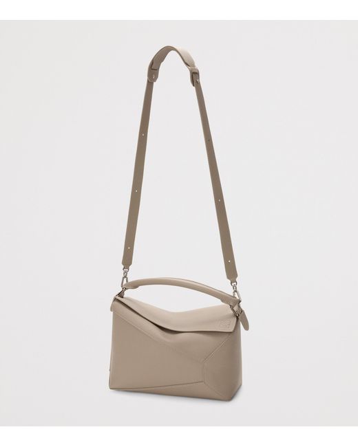 Loewe Metallic Medium Leather Puzzle Edge Top-Handle Bag