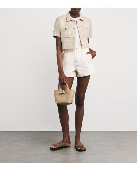 Maje Natural Tweed Cropped Jacket