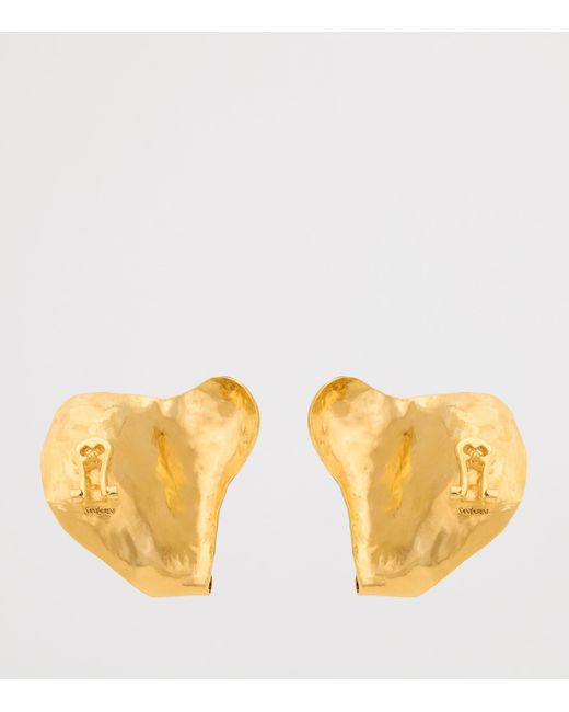Saint Laurent Metallic Cabochon Clip-On Earrings