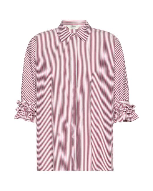 Max Mara Pink Poplin Stripe Shirt