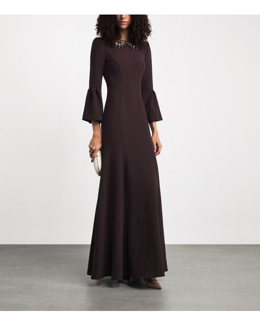 Jenny Packham Black Embellished Pueblo Maxi Dress