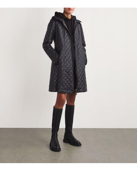 Moncler Diamond Quilted Fitted Puffer Jacket in Grey Lyst UK