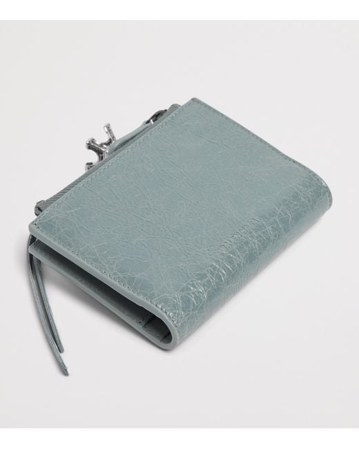 Balenciaga Gray Crinkled Lambskin Le City Bifold Wallet
