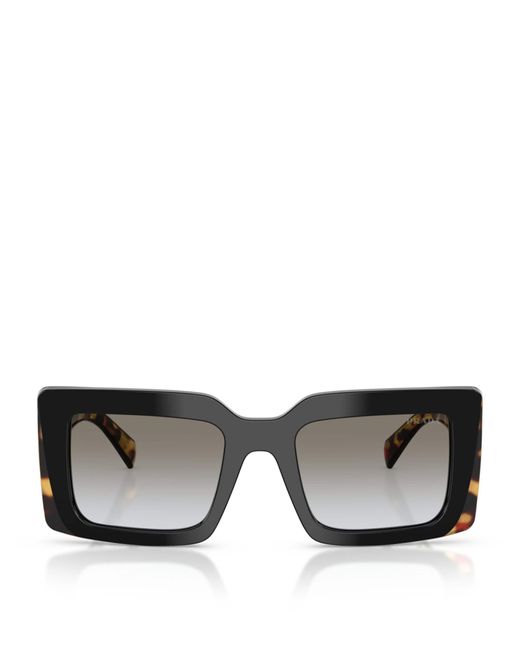 Prada Black Pr D01S Rectangle Sunglasses