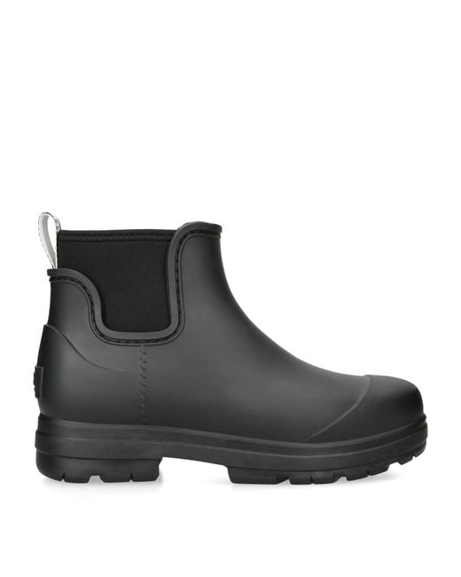 Ugg Black Rubber Droplet Rain Boots