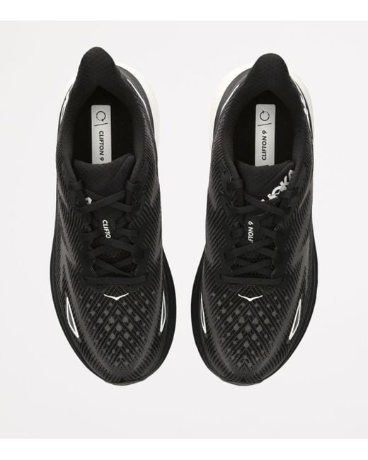 Hoka One One Black Clifton 9 Running Sneakers for men