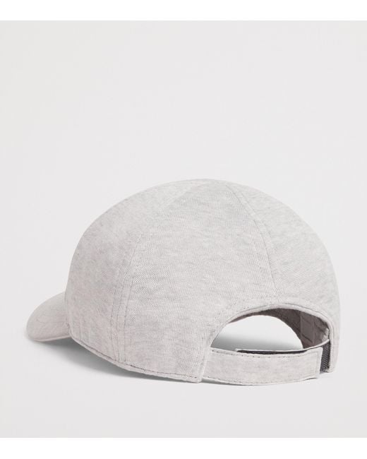 Eleventy White Cotton Logo Baseball Cap for men