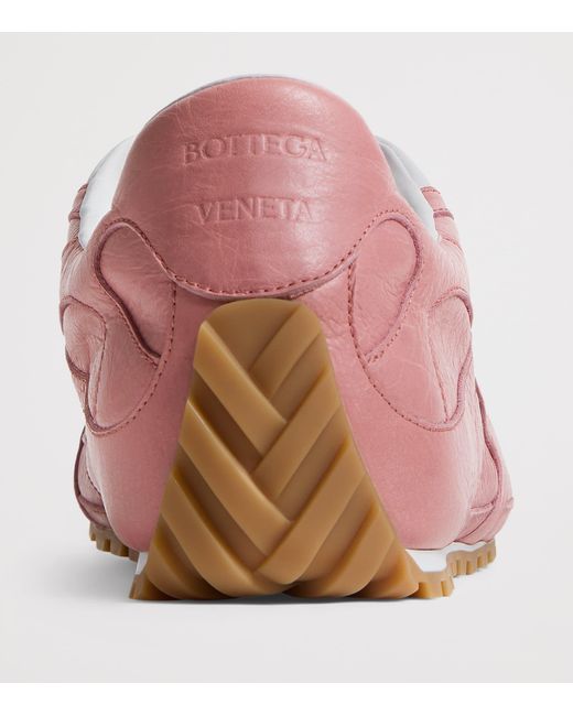 Bottega Veneta Pink Leather Orbit Flash Sneakers for men