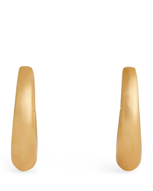 Nada Ghazal White Yellow Gold Doors Of Opportunity Large Hoop Earrings