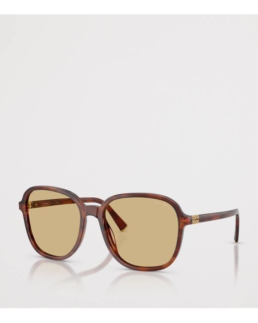Miu Miu Brown Pillow Sunglasses