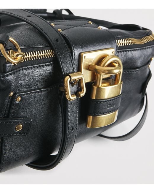 Chloé Black Small Leather Paddington Top-Handle Bag