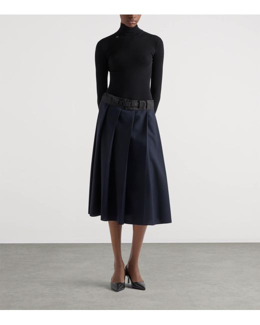 Prada Black Wool High-Neck Sweater