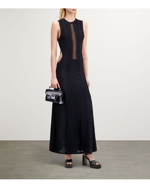 The Kooples Black Knitted Maxi Dress