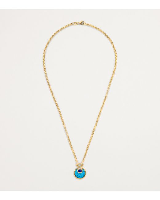 L'Atelier Nawbar Metallic Small, Diamond, And Lapis Lot N*91 Necklace