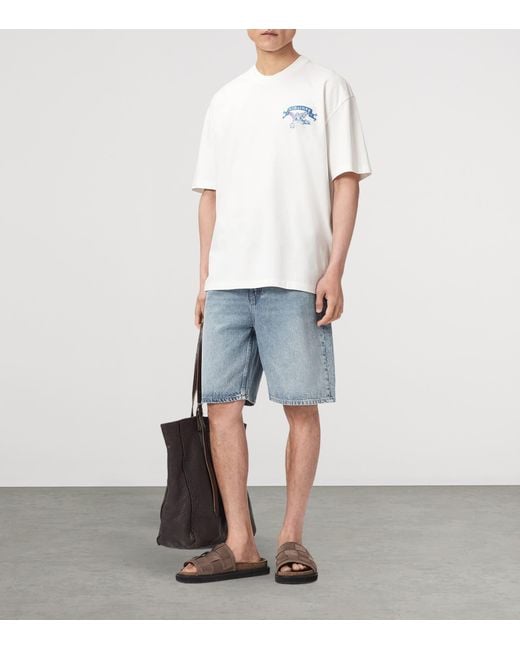 AllSaints White Organic Cotton Cray T-Shirt for men