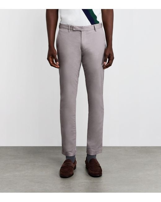 Polo Ralph Lauren Gray Stretch-Cotton Slim Chinos for men