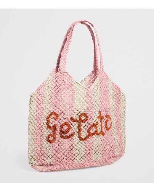 The Jacksons Pink Jute Gelato Tote Bag