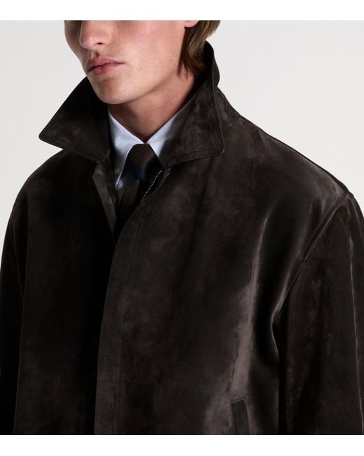 Dunhill Black Suede Jacket for men