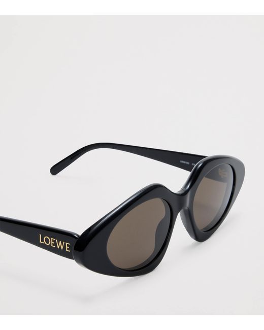 Loewe Black Acetate Triangle Slim Sunglasses for men