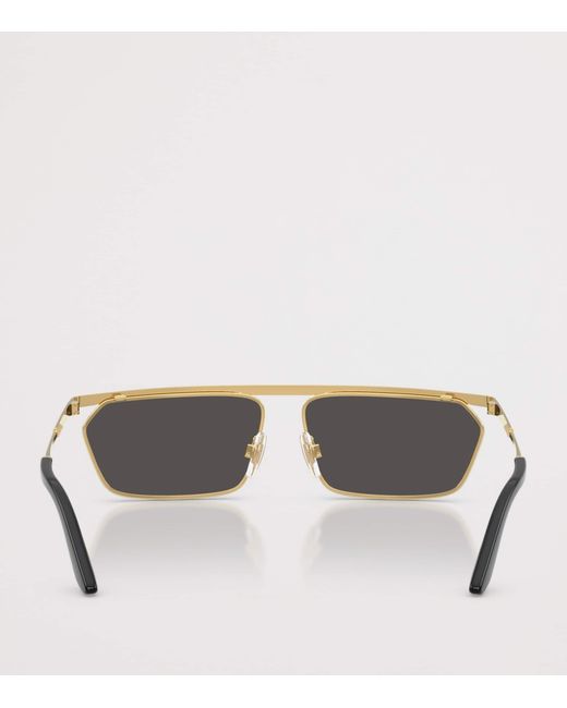 Dolce & Gabbana Gray Metal Dg2327 Classic Rectangle Sunglasses for men