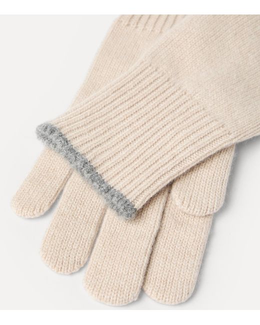 Brunello Cucinelli Natural Cashmere Gloves for men