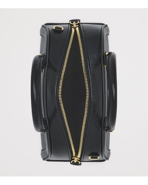 Alexander McQueen Black Mini Leather Birdee Boston Cross-Body Bag