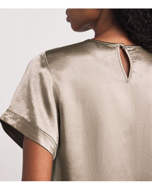 Jonathan Simkhai Natural Satin Addison T-Shirt