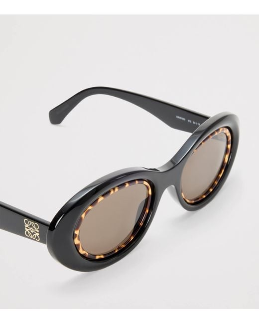 Loewe Brown Mini Anagram Oval Sunglasses