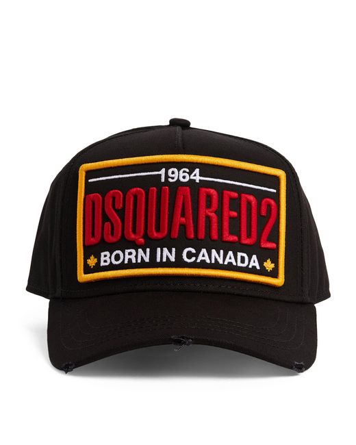DSquared² Red Born In Canada Baseball Cap for men