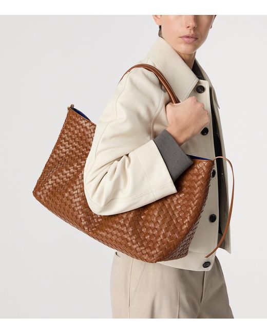 Bottega Veneta Brown Leather Pinacoteca Tote Bag