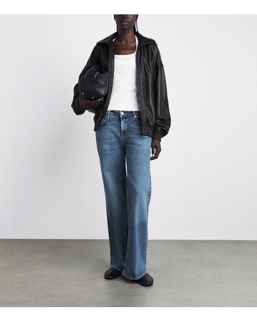 Citizens of Humanity Blue Nora Low-Rise Wide-Leg Jeans