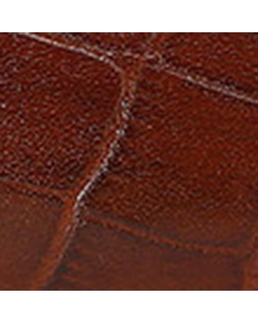 Kurt Geiger Brown Croc-Embossed Alton Loafers