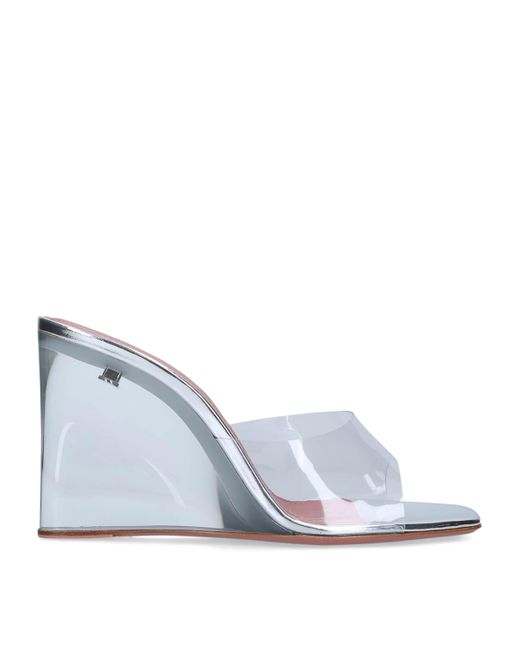 AMINA MUADDI Blue Lupita Heeled Mules 105