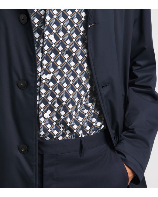 Eton of Sweden Blue Geometric Print Shirt for men