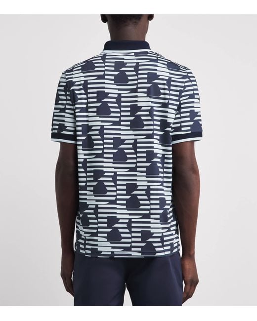Bogner Blue Monogram Valentin Polo Shirt for men