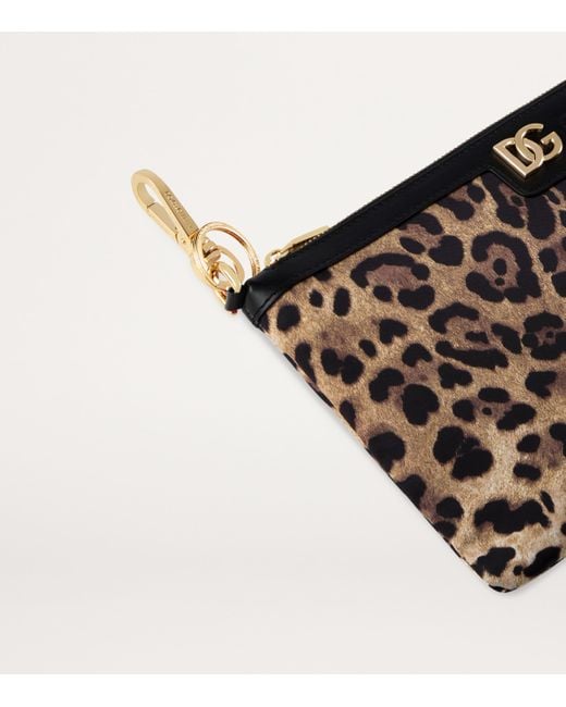 Dolce & Gabbana White Leopard Slippers And Sleep Mask Travel Set