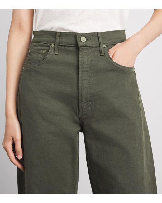 Mother Green The Half-Pipe Wide-Leg Jeans