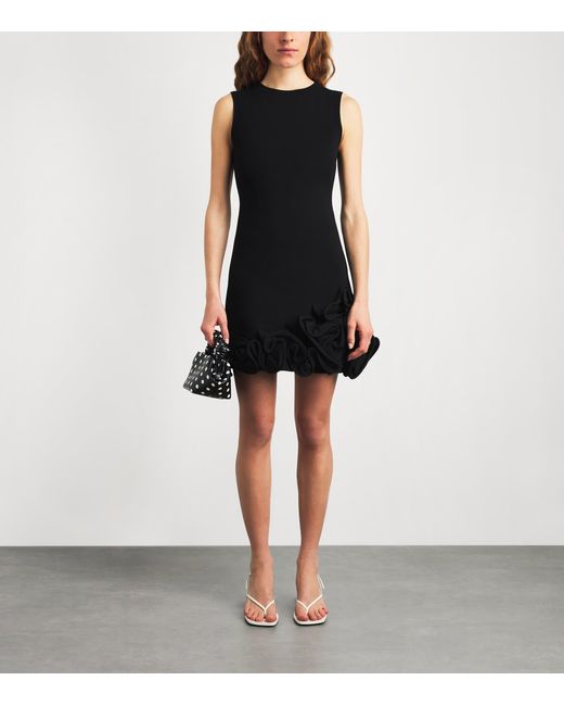 Sandro Black Ruffle Hem Mini Dress
