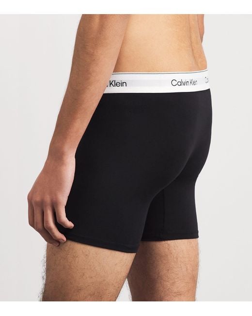 Calvin Klein Black Stretch-Cotton Icon Boxer Briefs for men
