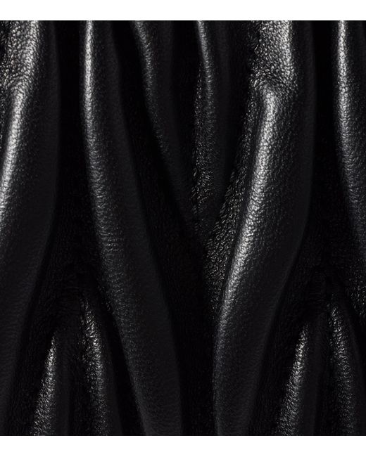 Miu Miu Black Matelassé Leather Clutch Bag