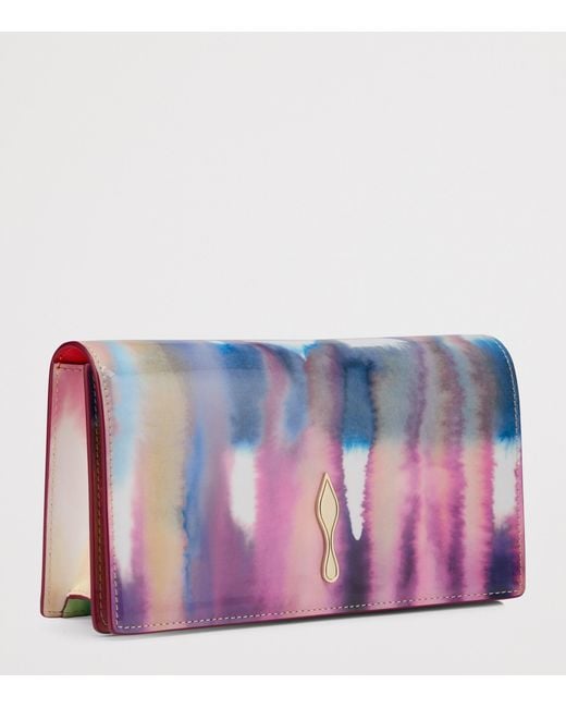 Christian Louboutin Purple Bettina Patent Leather Clutch Bag