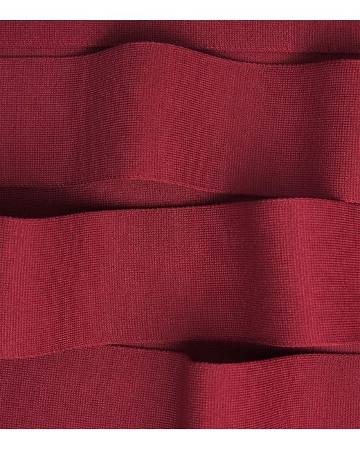 Joseph Red Milano-Knit Lagny Compact Midi Skirt