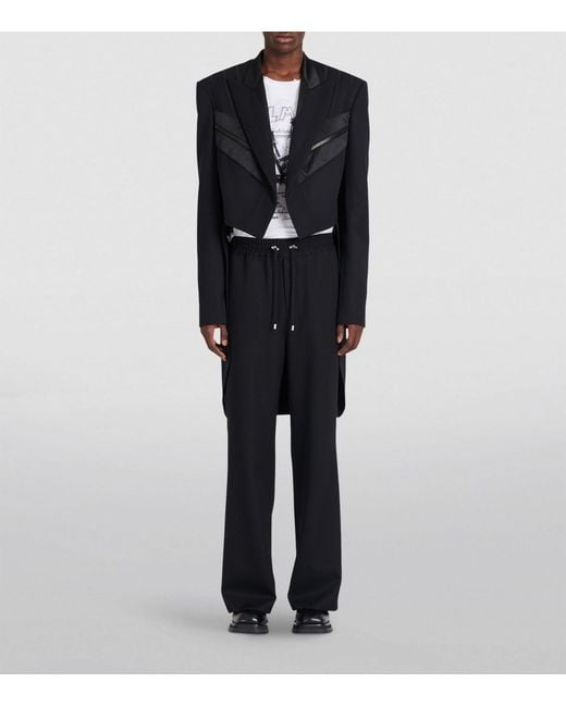 Balmain Black Wool Tailcoat for men