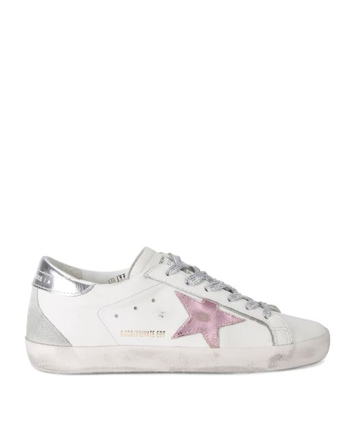 Golden Goose Deluxe Brand White Leather Exclusive Super-Star Sneakers